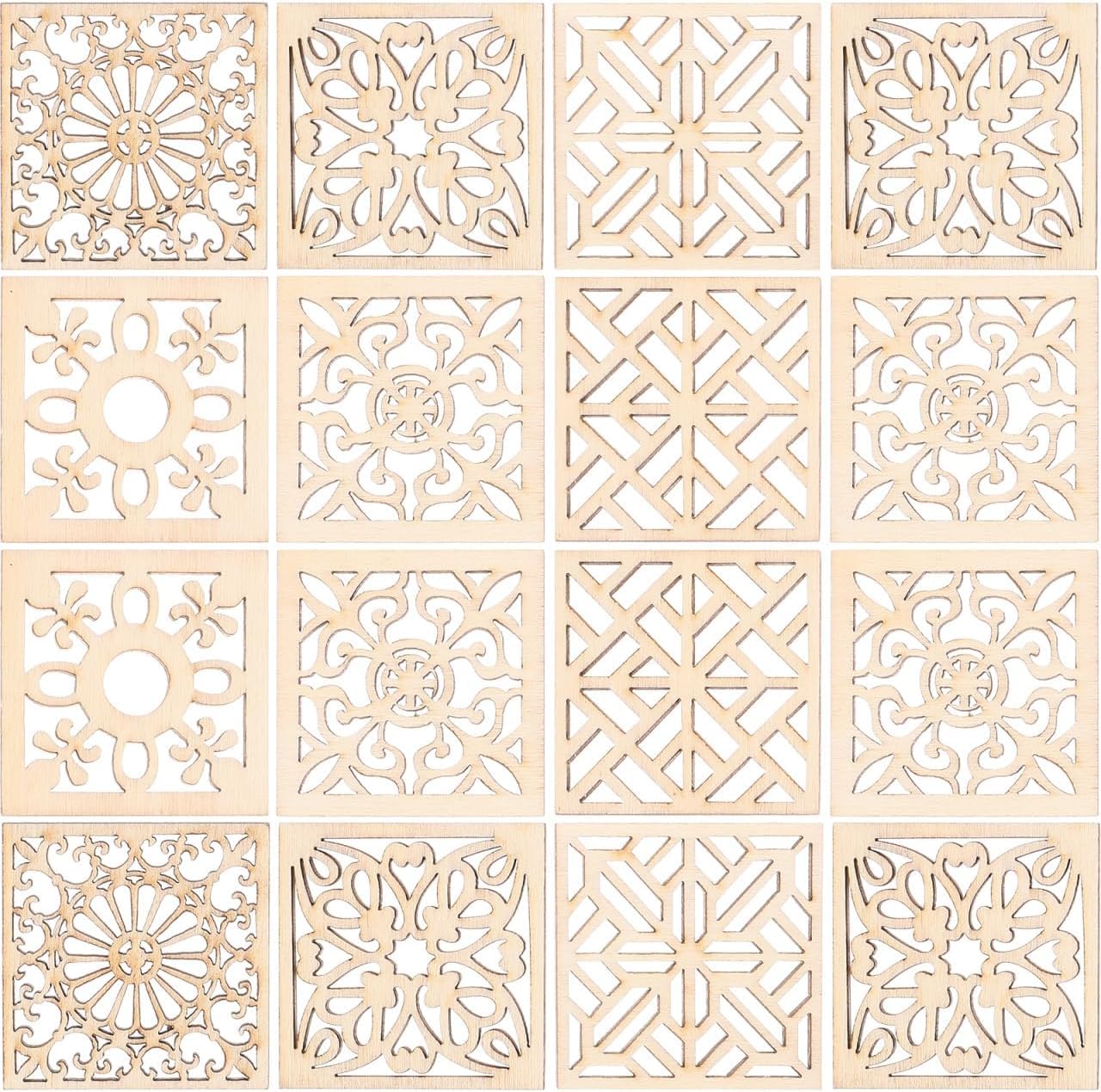 10 Pcs Wooden Flower Cutouts for Crafts 1.5 Inch, Unfinished Boho Style Wooden Shapes for DIY Painting, Scrapbooking, Wedding Decoration, Holiday Ornaments & Wall Hanging-image-44