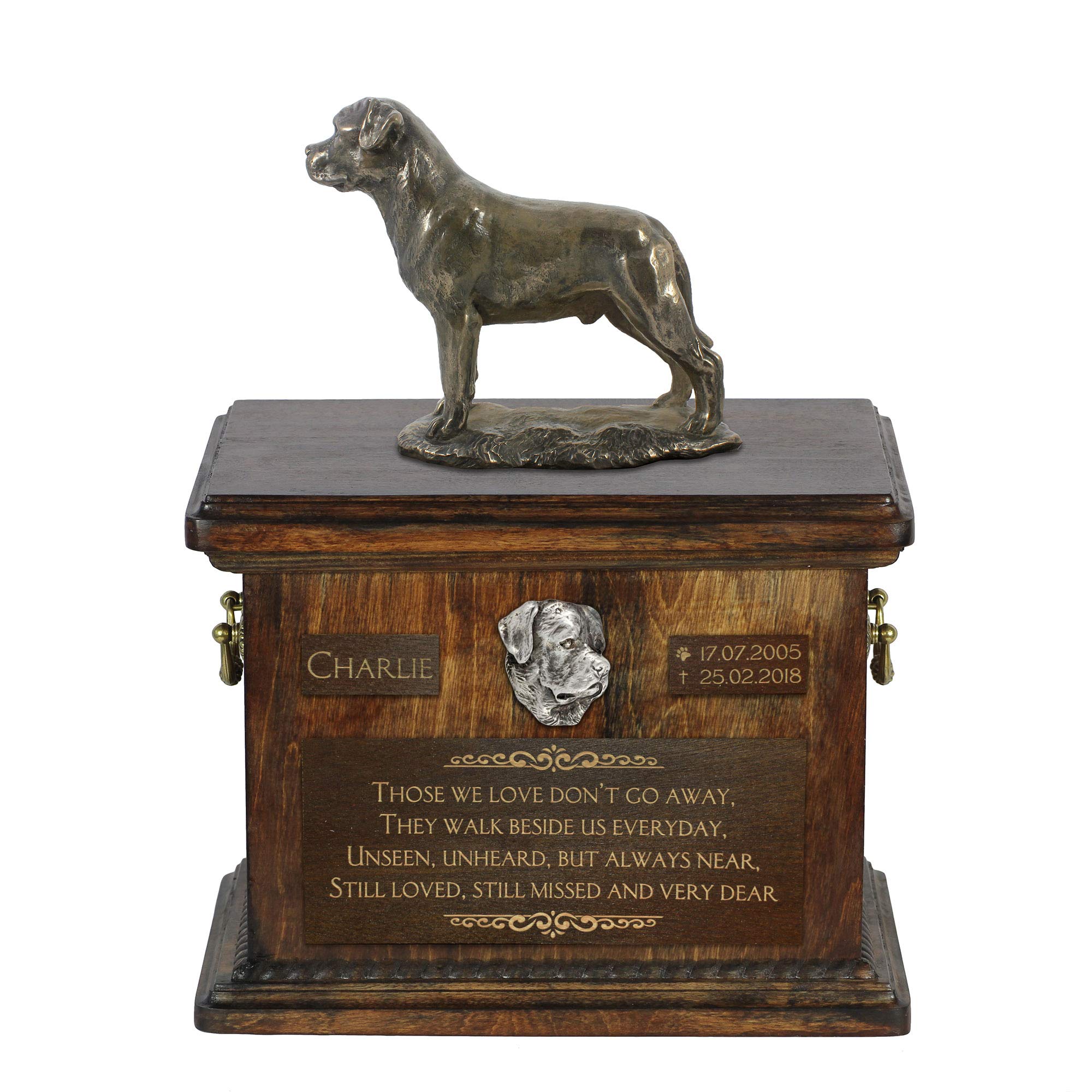 Urne de chien Rottweiler 5L contre l'usure du temps Art-Dog