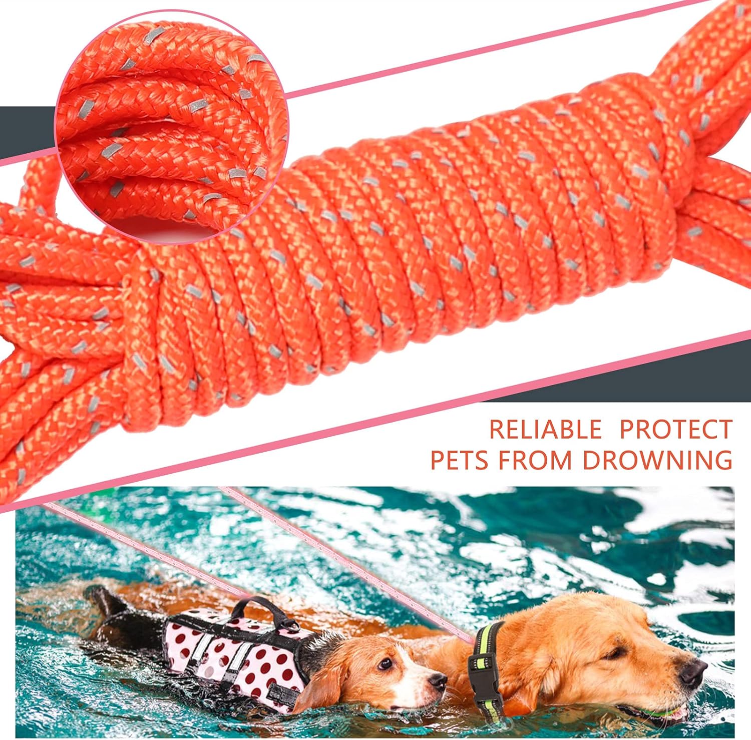 Cat Cable Out Leash 26-feet Escape Proof Walking Leads Long Durable Reflective Extender Training Control Play Yard Backyard Outdoor for Puppy, Kitten, Rabbits and Small Animals, Orange : Pet Supplies