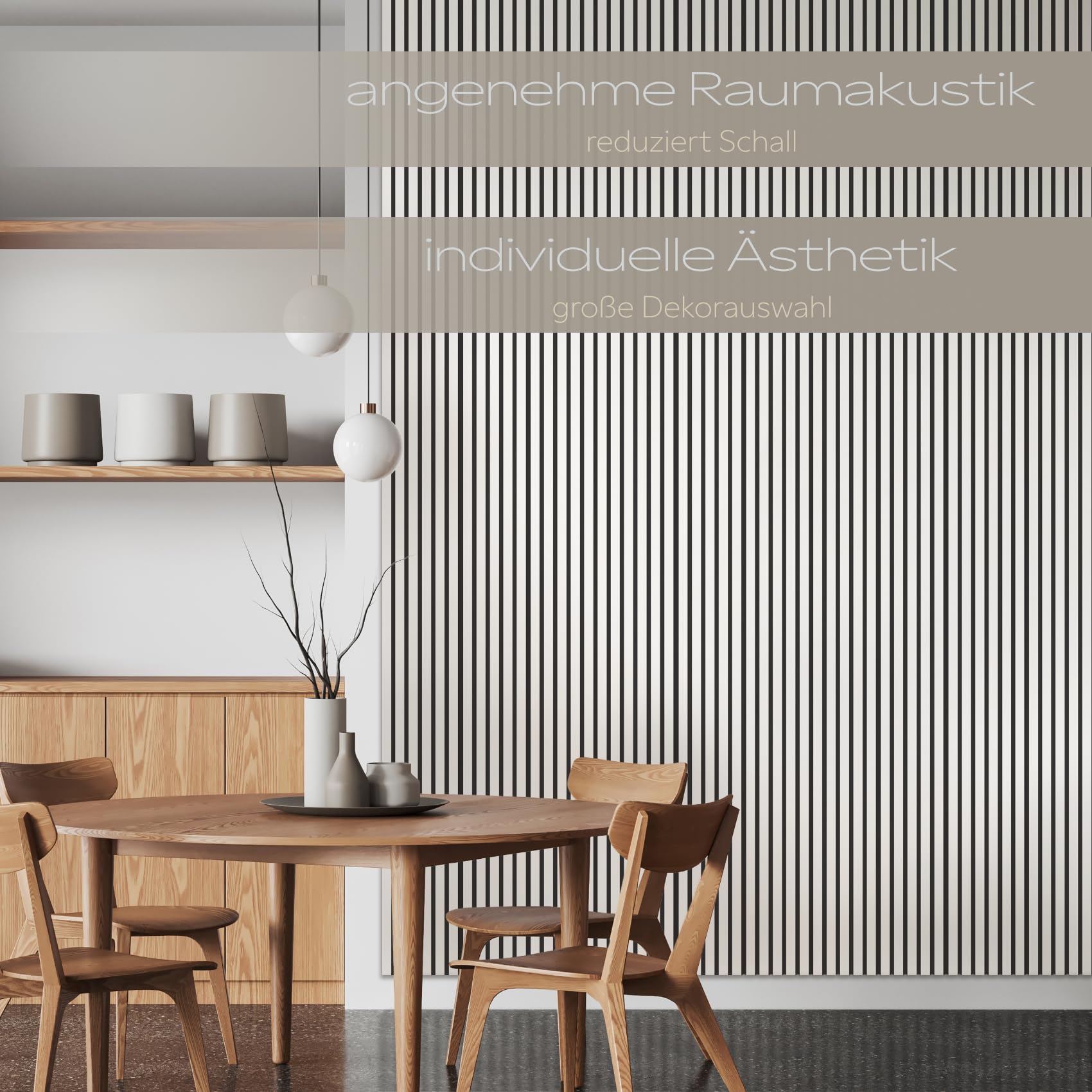 HEXIM Akustikpaneele 138,5x60cm Holz Comfort - flexible Holzpaneele Platten Lamellenwand MDF Wandpaneele Lamellenverkleidung Wandverkleidung schalldämmend (0.83m² White)