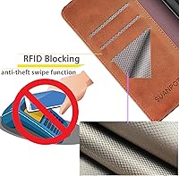 Vista 4 de SUANPOT - Funda de billetera para Samsung Galaxy S23 5G con bloqueo RFID, soporte para tarjetas de crédito, cubierta protectora de libro tipo flip