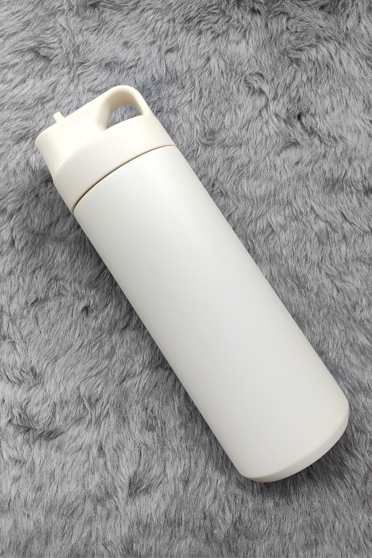 304 L Çelik Krem 500 ml Pipetli Matara Suluk cin414by