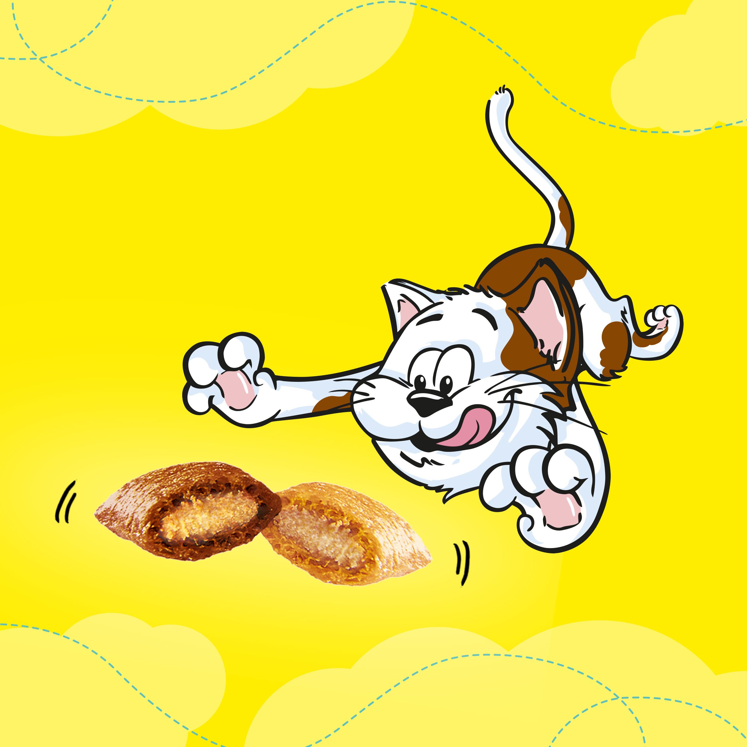 Dreamies Klassiker Przekąska dla Kotów, Wołowina/Ser, 6 x 60 g