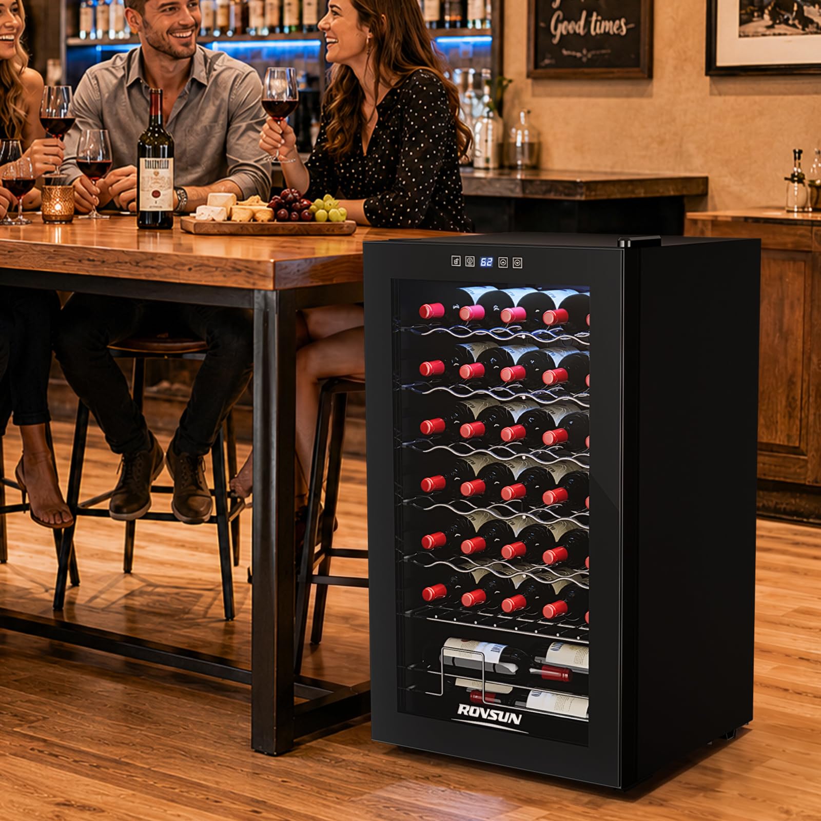 Amazon.com: ROVSUN 20''W Small Wine Fridge with Compressor, 34