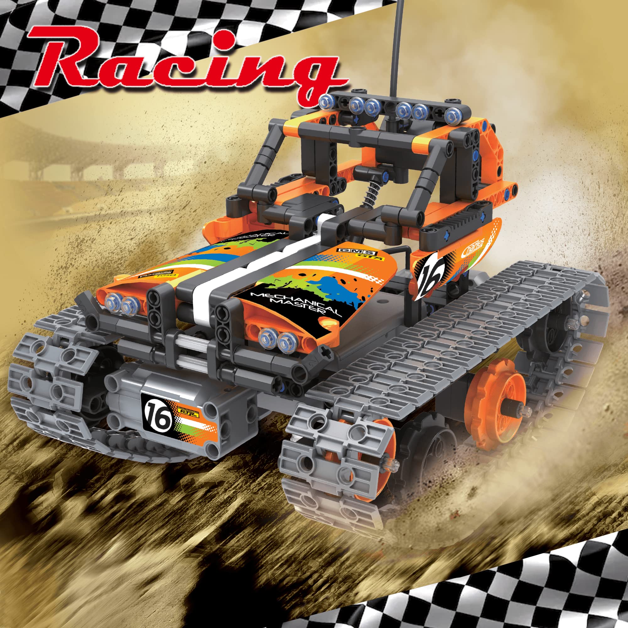 3in1 STEM Toys Remote Control Building Kit Tracked Car/Robot/Tank 2