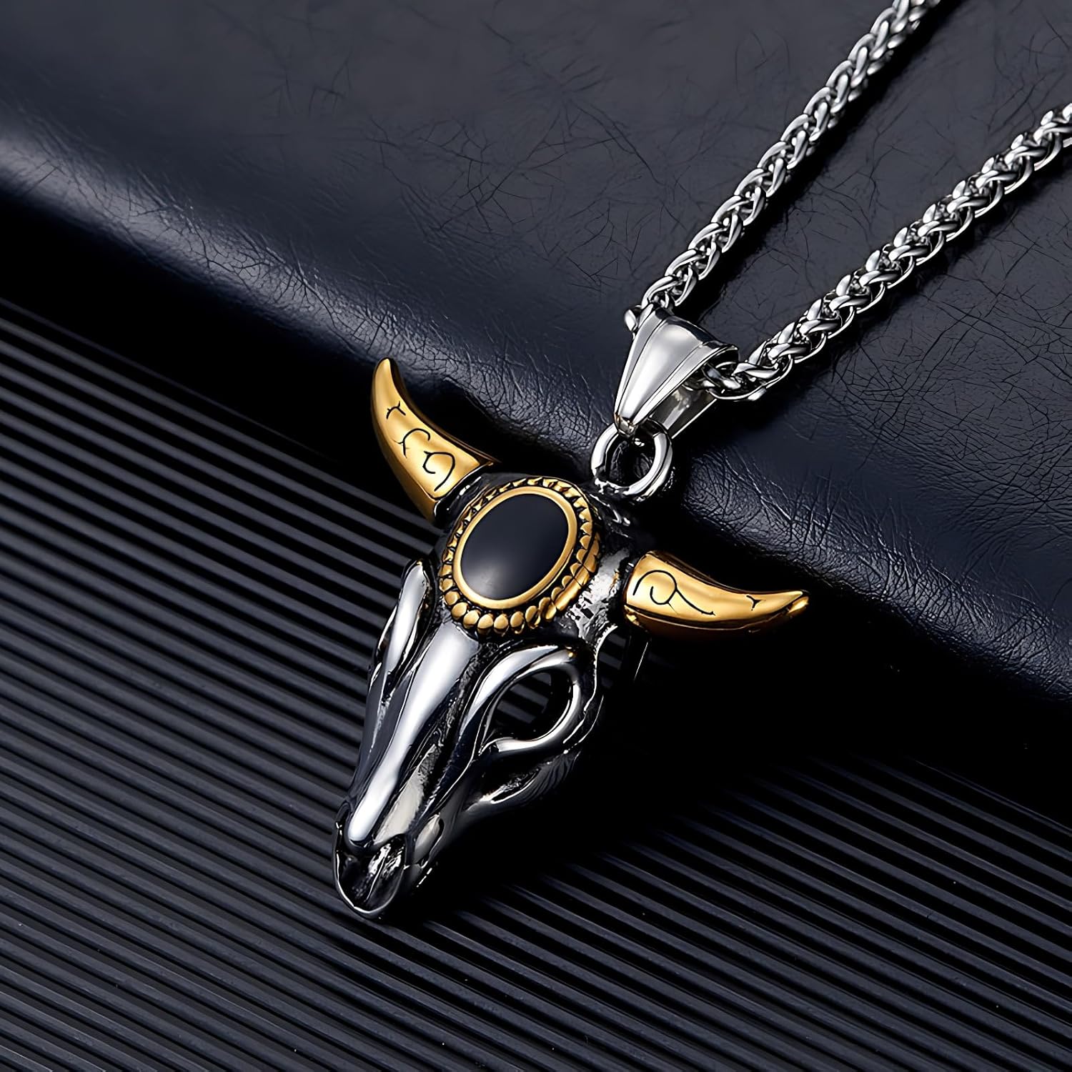 14K Gold Plated Pendant Necklace Pave Crystal Design, Unique Statement Jewelry for Men & Women, Faith-Inspired Gift
