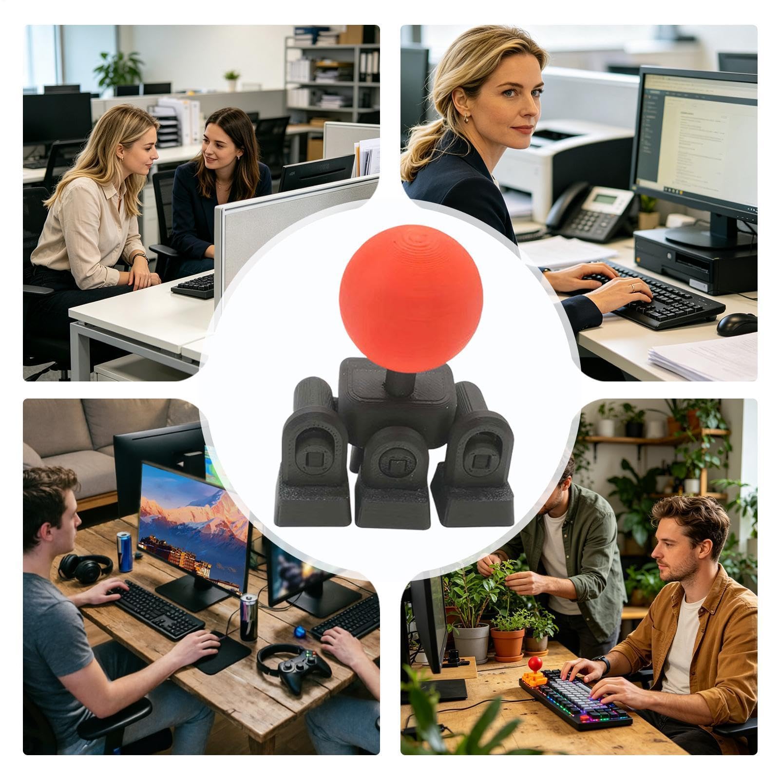 Generico Tasti Per Joystick Arcade, Joystick Pers Tastiera Stampato In 3D, Controller Tastiere Meccaniche A 4 Vie, Copritasti Joysticks Arcade, Per Arcades Esports Digitazione