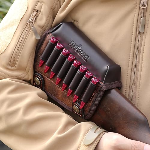 Miniatura 8 de TOURBON Reposamuñecas de cuero con soporte de carcasa de rifle