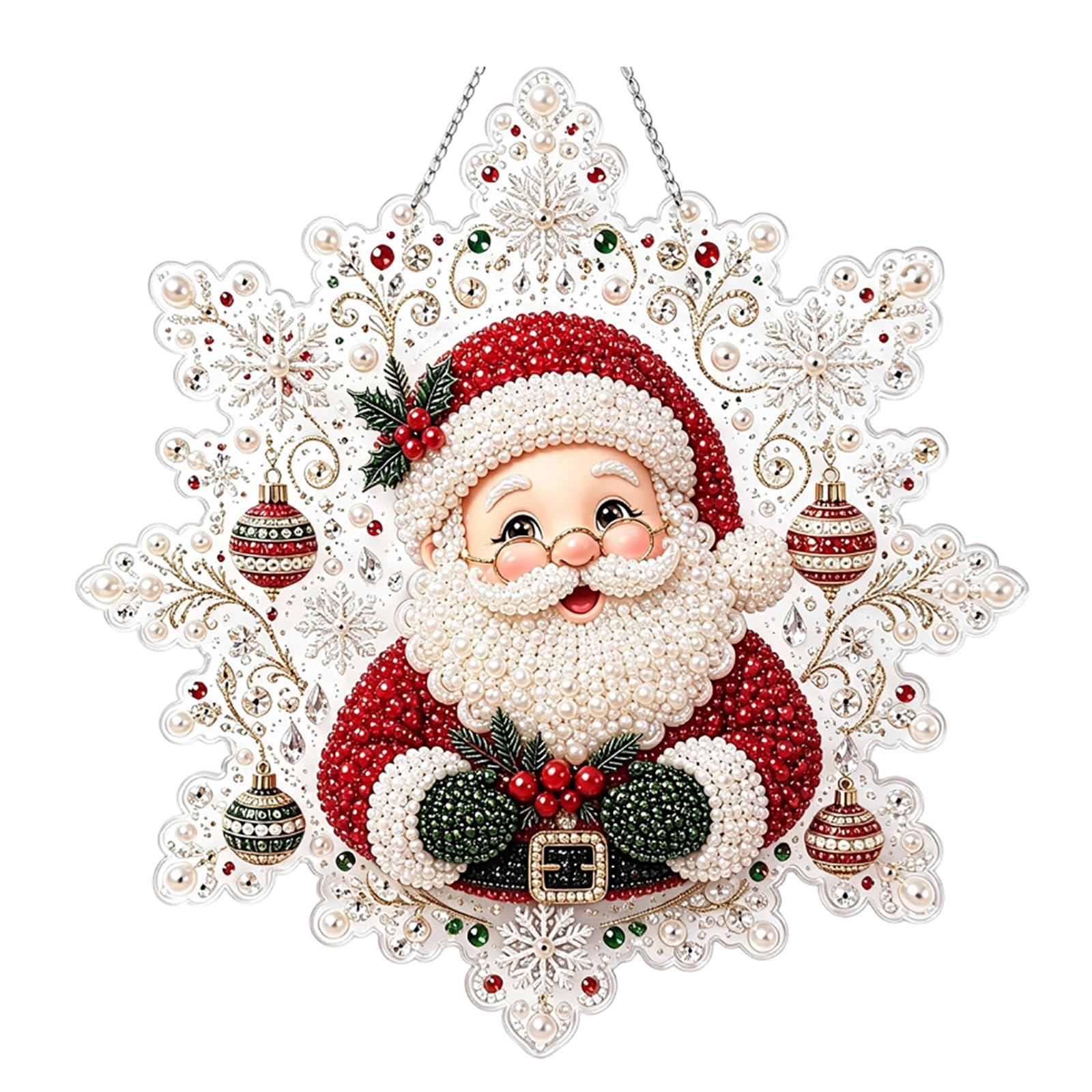 Christmas Pearl Diamond Painting Suncatcher Kit
