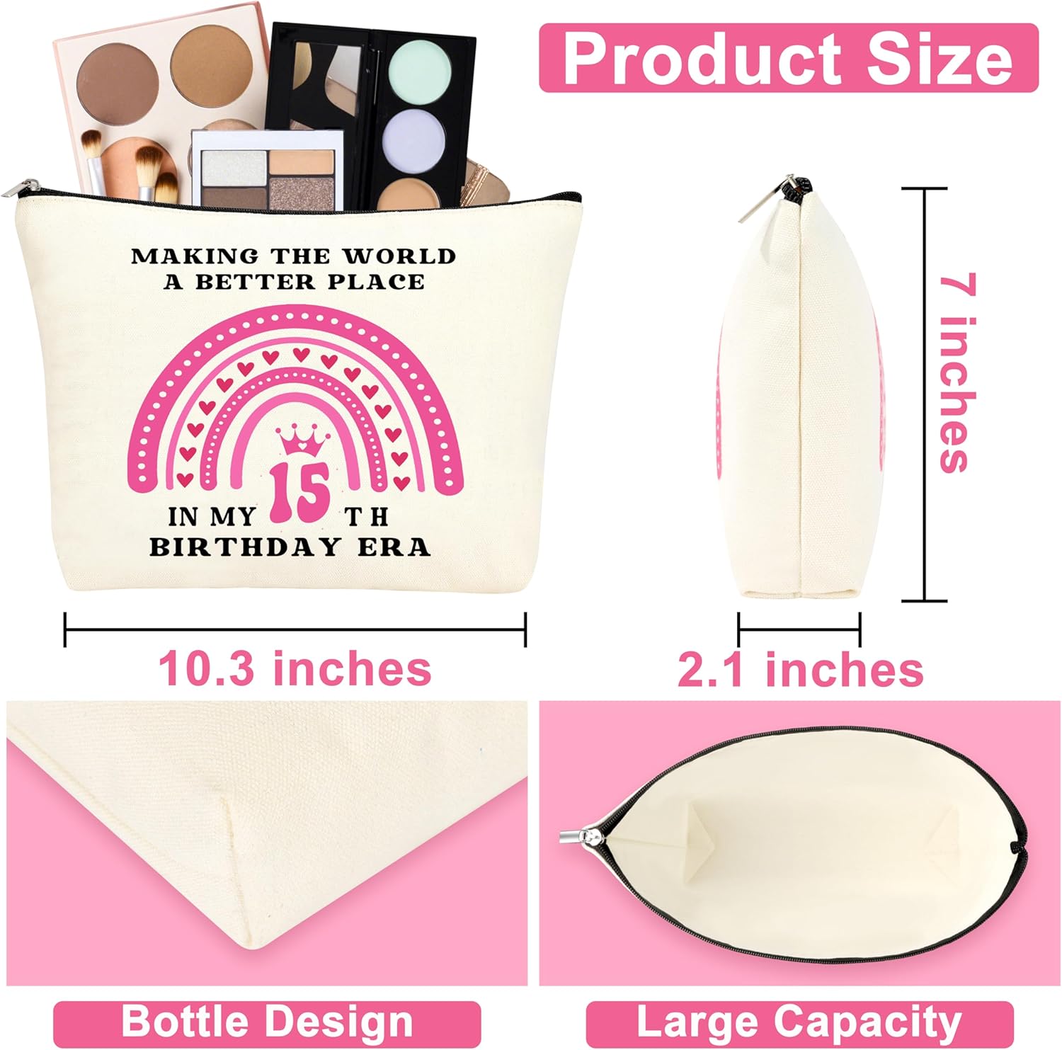 15 Year Old Beautiful Teen Girl Gift Ideas, Birthday Gifts for 15 Year Old Beautiful Teen Girl, 15th Birthday Decorations Basket of 6 - Image 4