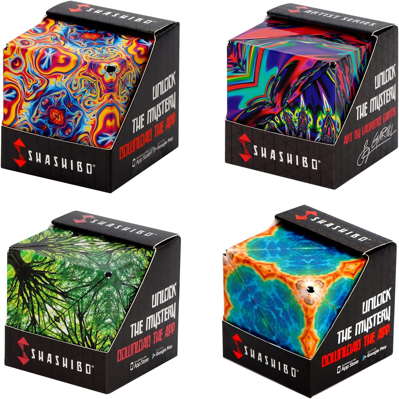 SHASHIBO Bundle of 4 - Space Out, Chaos, Elements, Earth