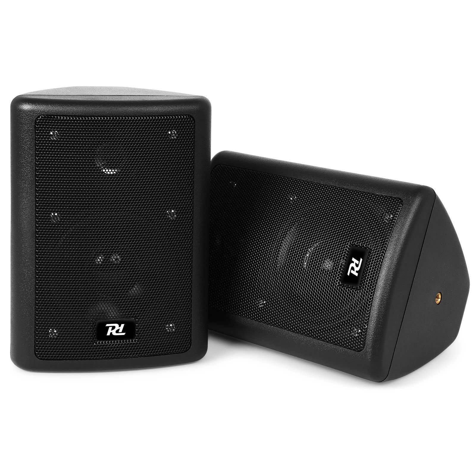 Power Dynamics ODS40B - Paire d’Enceintes Passives 2 Voies 75 W Noires, Fixation Murale Incluse, Installation Audio Pro, Bars, Bureaux & Espaces Commerciaux