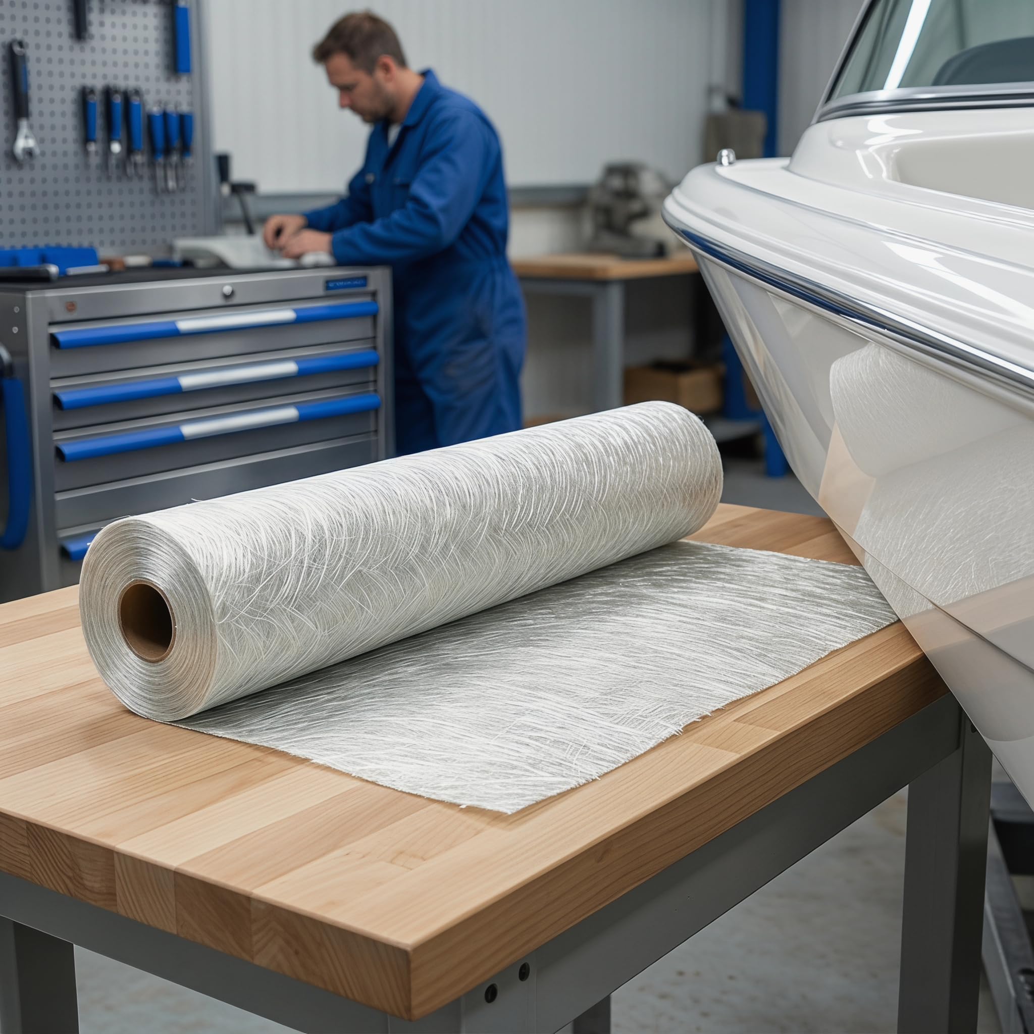 Fiberglass Mat Roll - 50" x 10 Yards for Boats -9 Fiberglass Mat Roll - 50" x 10 Yards for Boats -9
