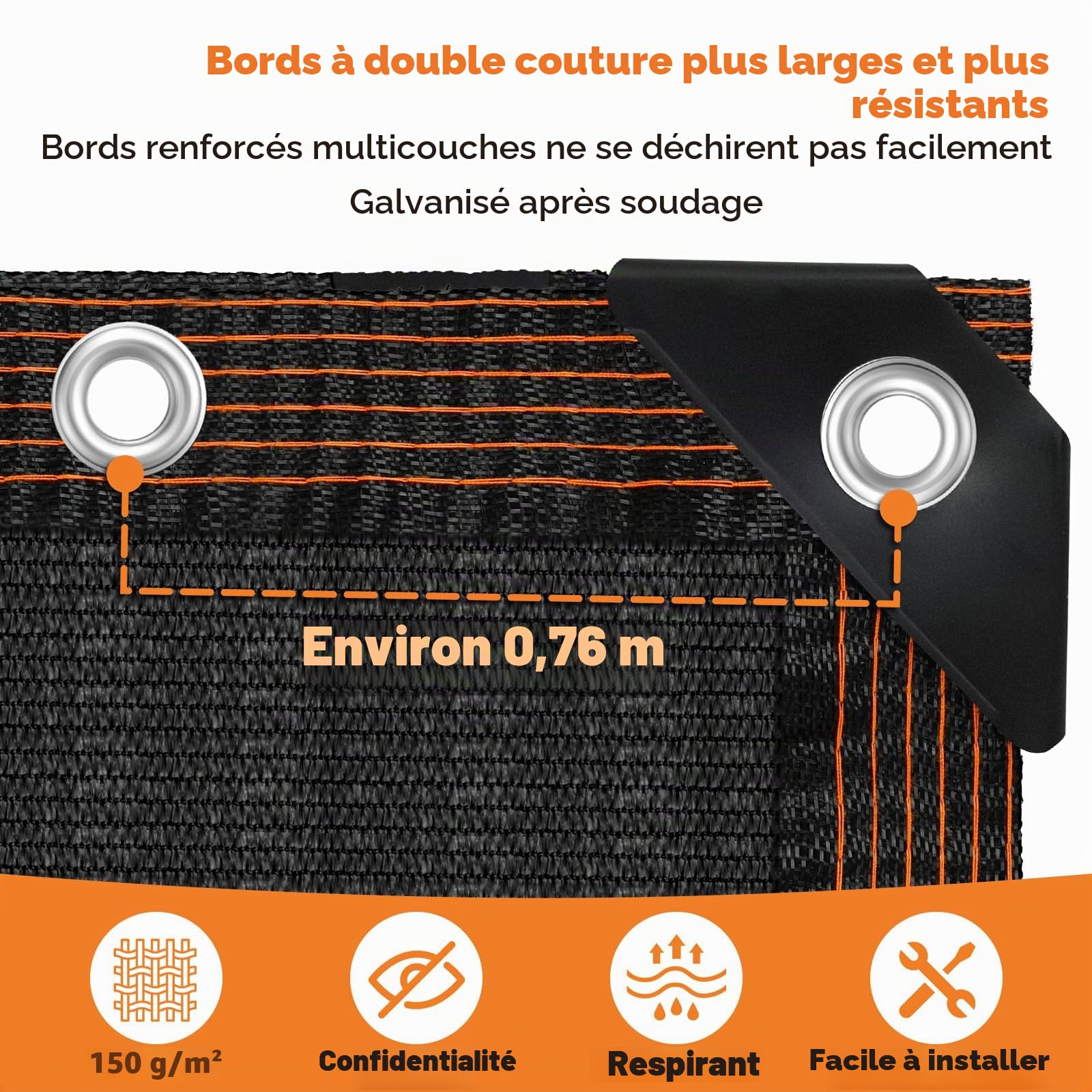 NZQXJXZ Brise Vue 1,8×15m, Filet de Jardin