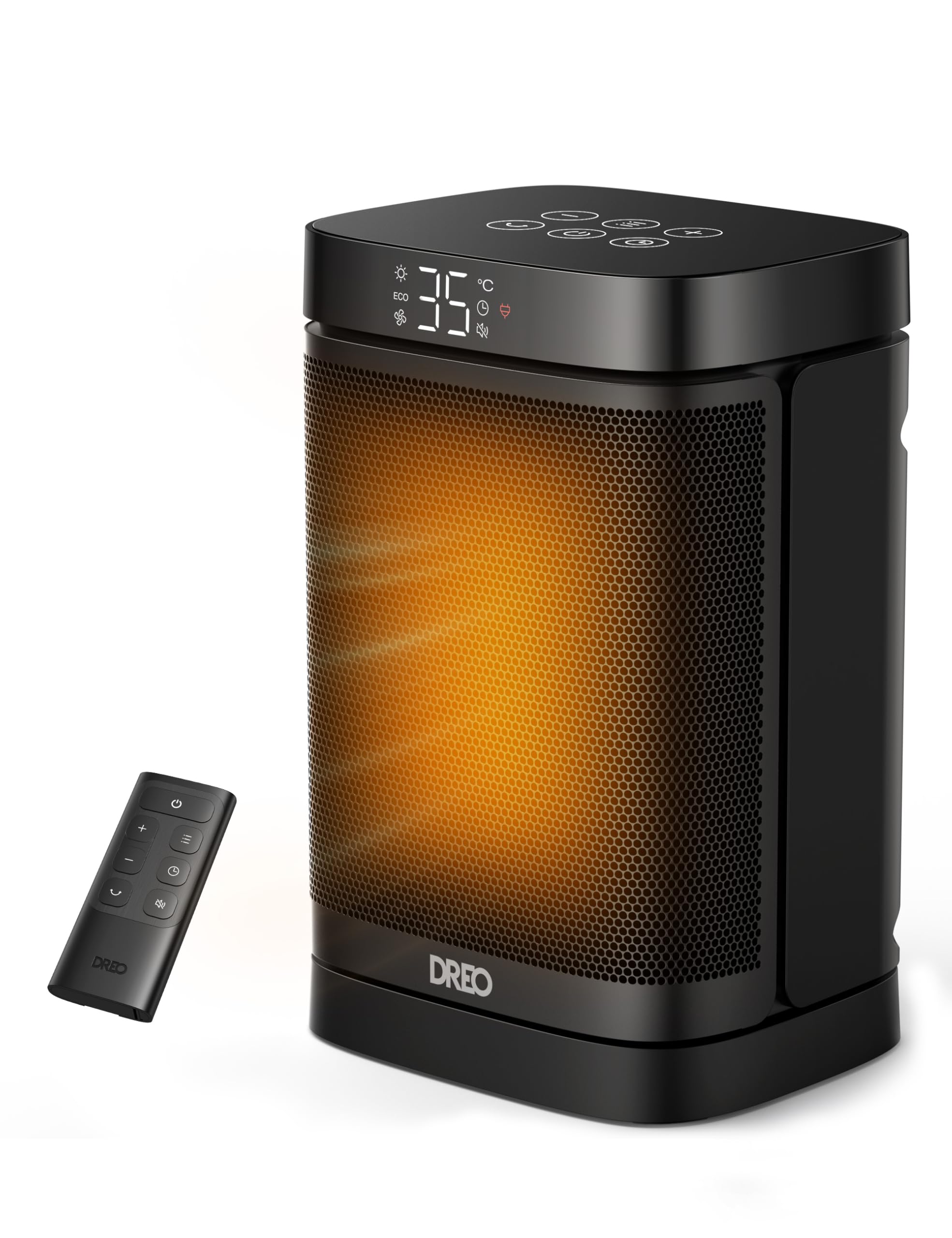 Dreo Space Heater, 1500W PTC Ceramic Heater with Smart Thermostat, Electric Heater with 70° Oscillating, 4 Modes, 12h Timer, Safety & Quiet-Instant Heating, Portable Heater for Bedroom