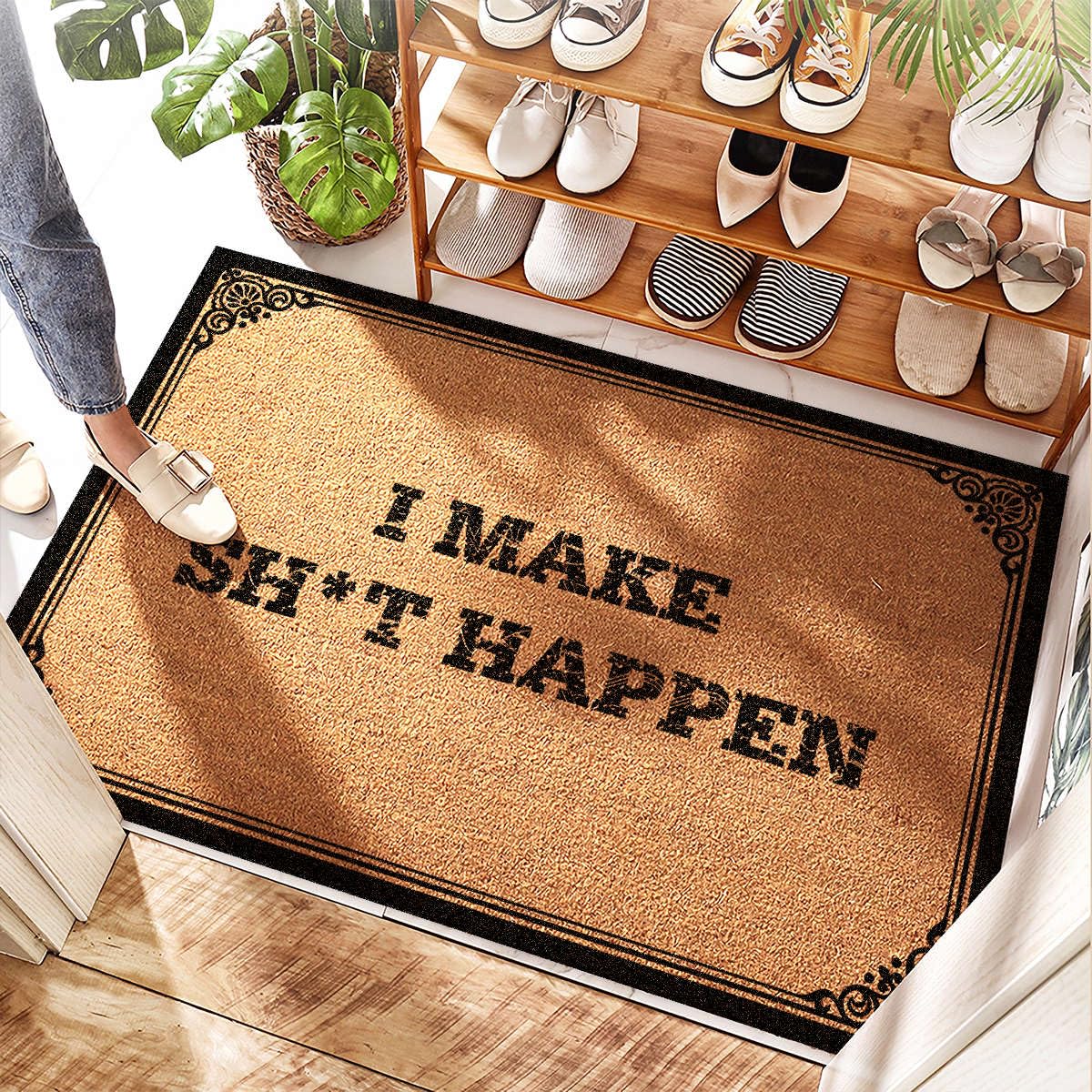 Tapis de porte en caoutchouc Mud Mat paillasson amusant 50x80cm entrée intérieure