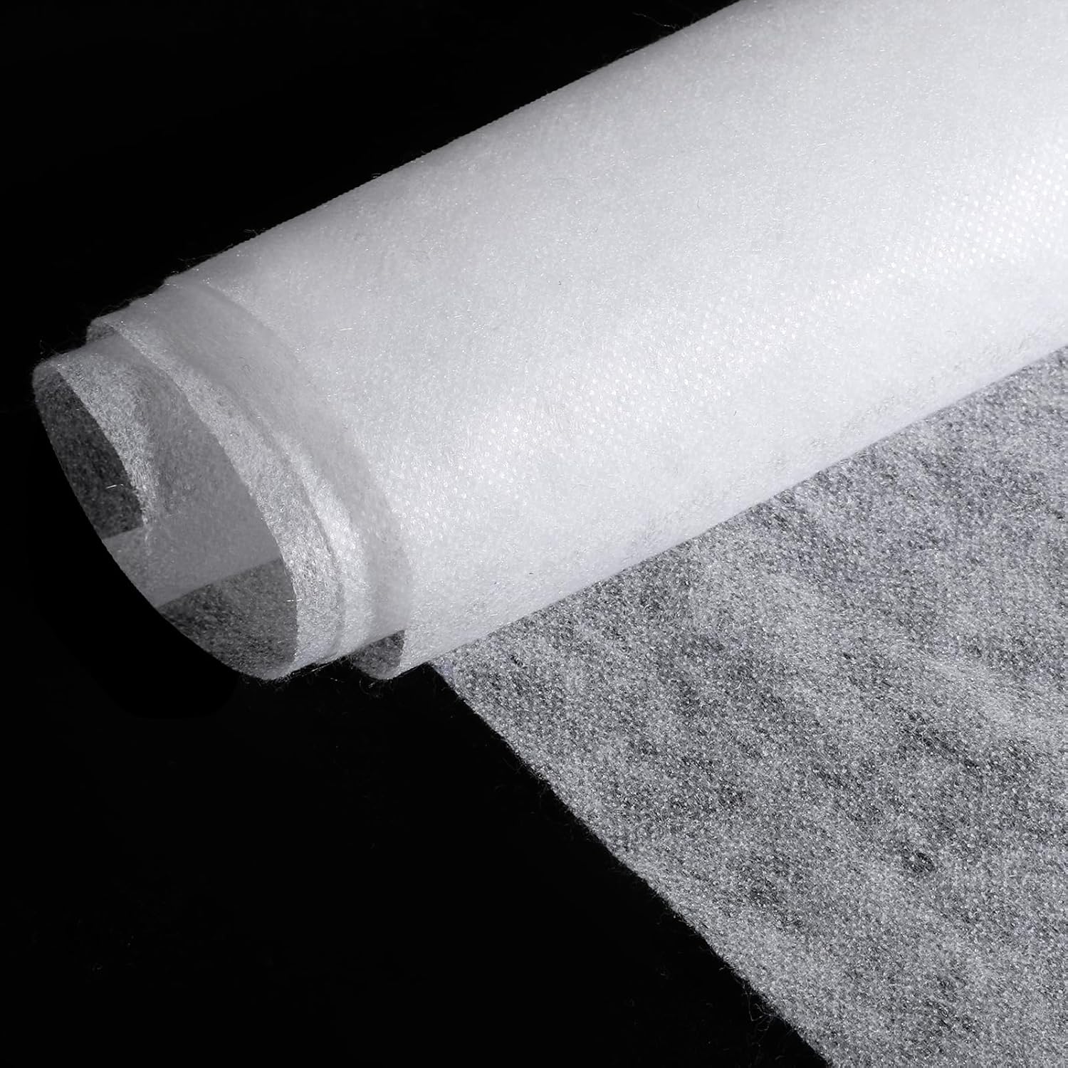 16.4ft X 39inch Lightweight Iron on Interfacing, Non-Woven Single-Sided Fusible Interfacing for Sewing, Iron-On Adhesive Lightweight Fusible Interfacings Fabric for Sewing DIY Crafts Supplies