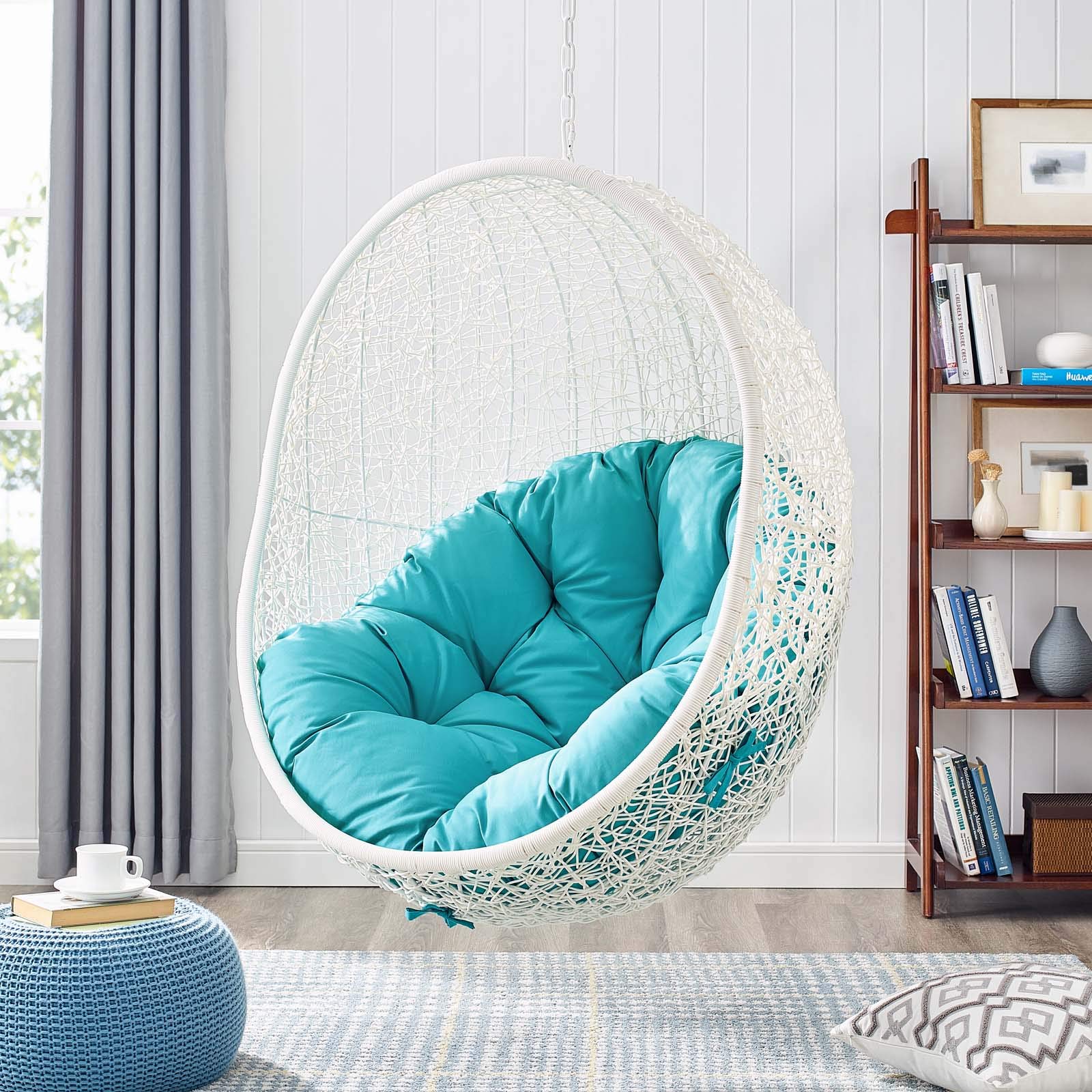 Modway Hide Wicker Rattan Outdoor Patio Porch Lounge Egg Swing - Main Image