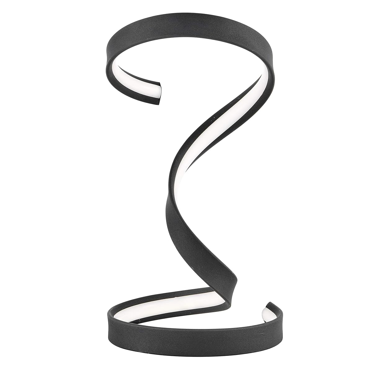 Finesse Decor LED Table Lamp Dimmable Curved Design, Black, Model TL-001-B,