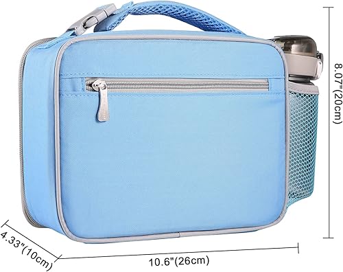 Miniatura 3 de Amersun - Lonchera térmica duradera con forro acolchado que mantiene la comida caliente o fría durante mucho tiempo, resistente al agua, pequeña,