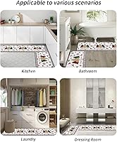 Vista 6 de Tapete de baño de árbol de Navidad a cuadros para bañera, antideslizante, de secado rápido y absorbente, tierra de diatomeas, fregadero de ducha