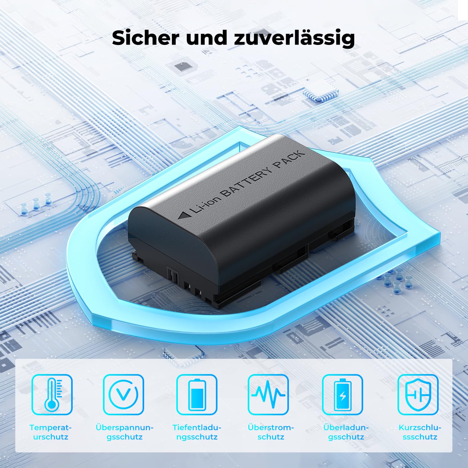 K&F CONCEPT LP-E6P Akku (3er Pack) mit 3-Slot Ladegerät, LP-E6NH Ersatzakku, 2400mAh Battery für Canon EOS R5 Mark II, R5, R6 Mark III, R6 Mark II, R6, R6V,R7, R5C, 5D Mark IV, 6D Mark II, 90D, 80D