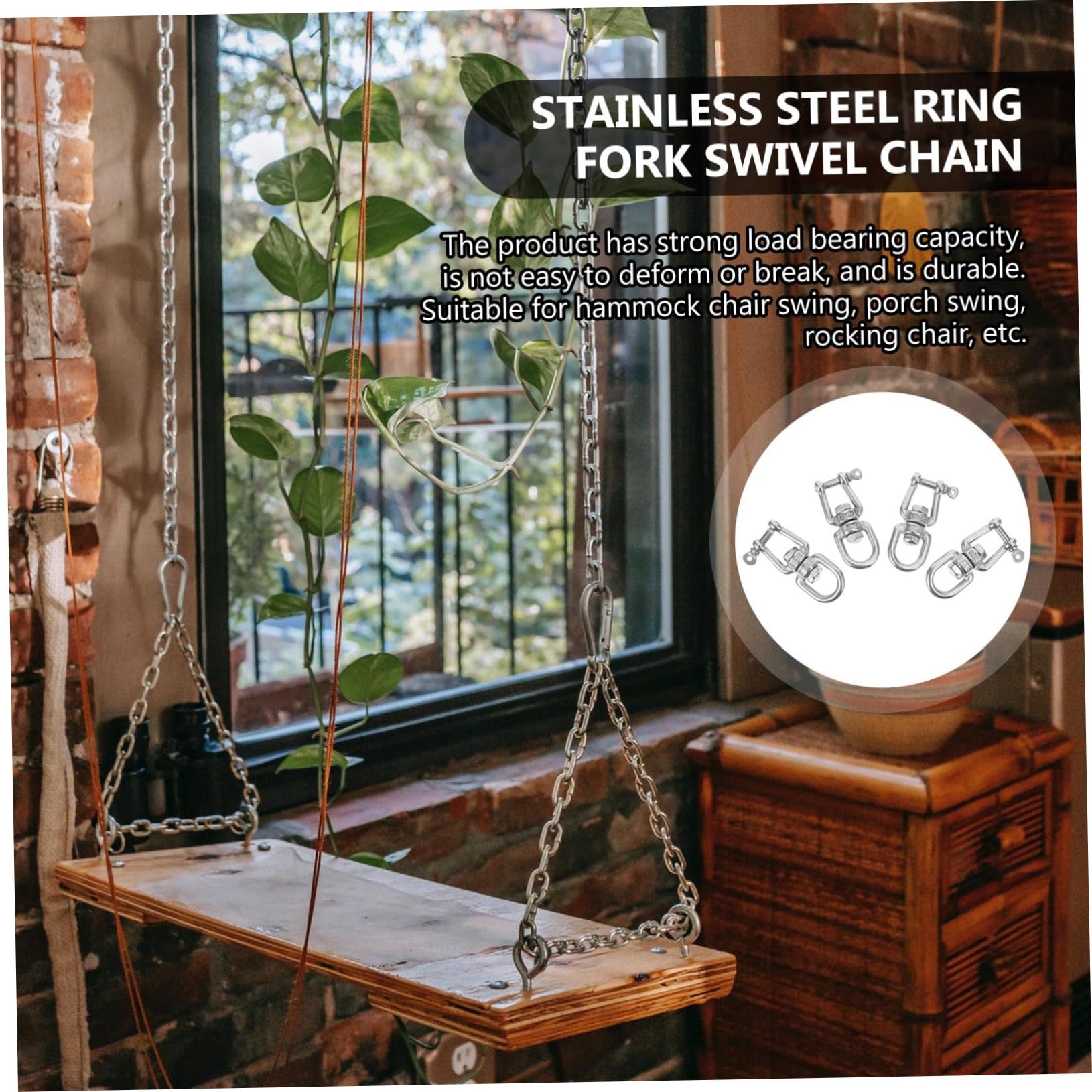 ULDIGI Practical Swivel Ring Rigging Set 4pcs Steel d Ring for Sandbag and Chain Extenders