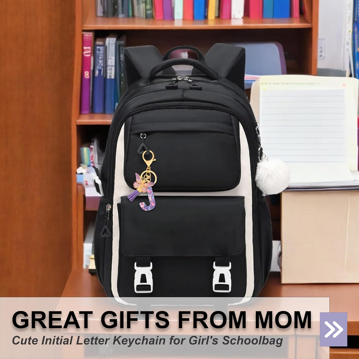 Alphabet Initial Letter Keychain Cute Heart Resin - Letter Keychain for Backpack Charms - Initial Keychains for Women - Image 7