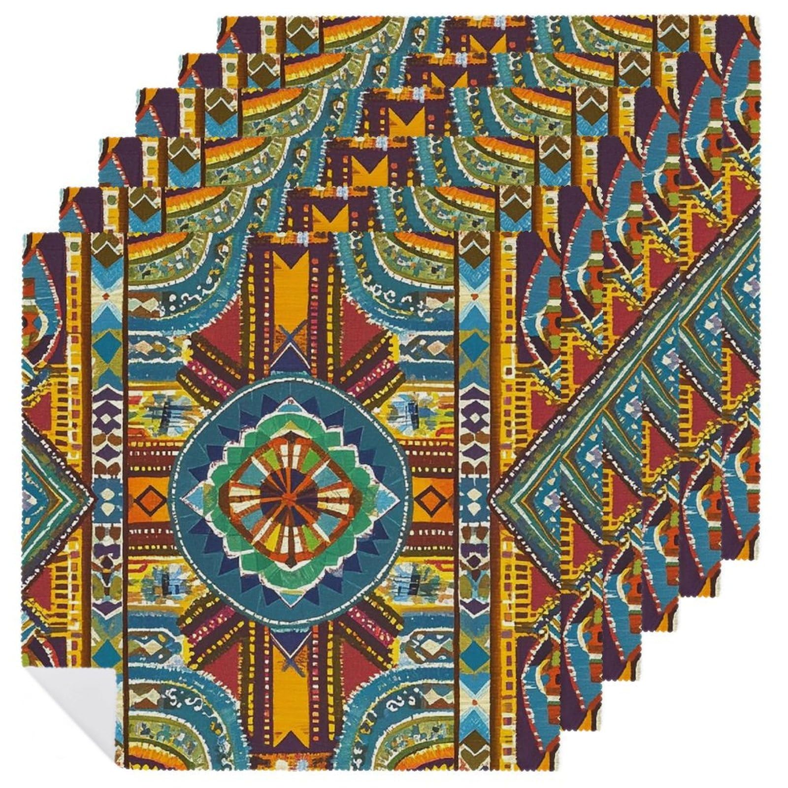 Serviettes en tissu imprimé de style africain haut de gamme pour réceptions