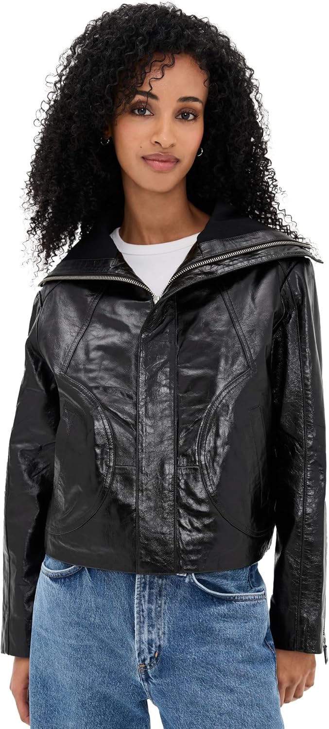 ba&sh Women's Bernie Leather Jacket