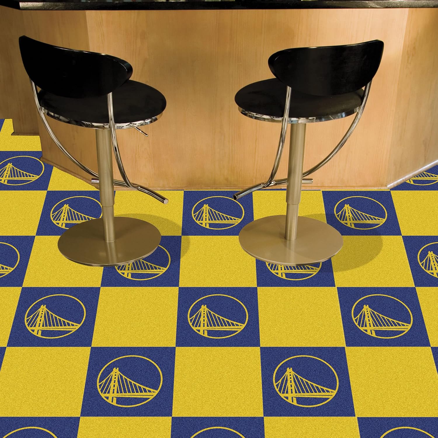 FANMATS 9270 Golden State Warriors Team Carpet Tiles - 45 Sq Ft.