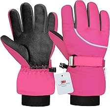 Origem Children's Ski Gloves, Waterproof Winter Gloves for Children, Thermal Snow Gloves for 4-14 Boys and Girls for Sledding Snowboarding Skating and Outdoor Activities