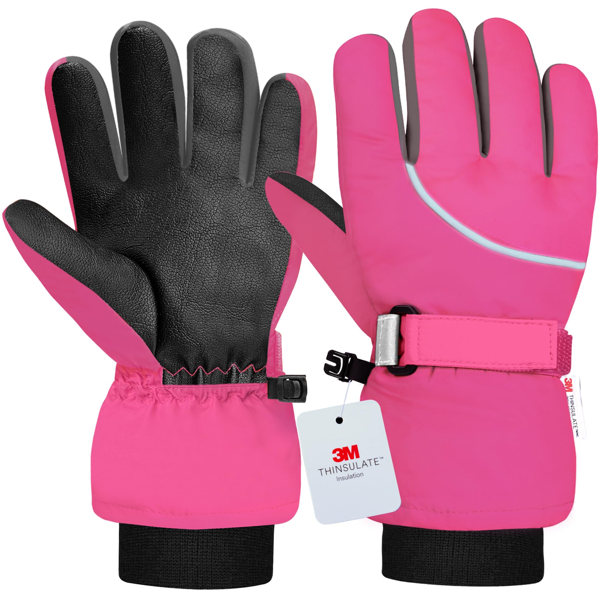 Origem Guantes de Esquí Impermeables Térmicos para Niños 4-14 Años Nieve Trineo Snowboard Patinaje