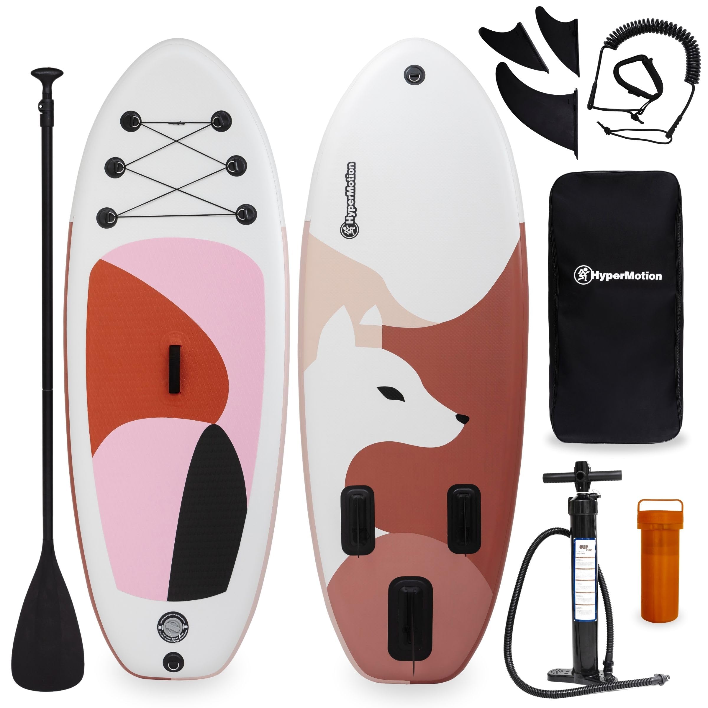 HyperMotion Tavola da SUP gonfiabile per bambini 15 cm paddleboard set con pagaia regolabile pompa guinzaglio zaino impermeabile 130 kg