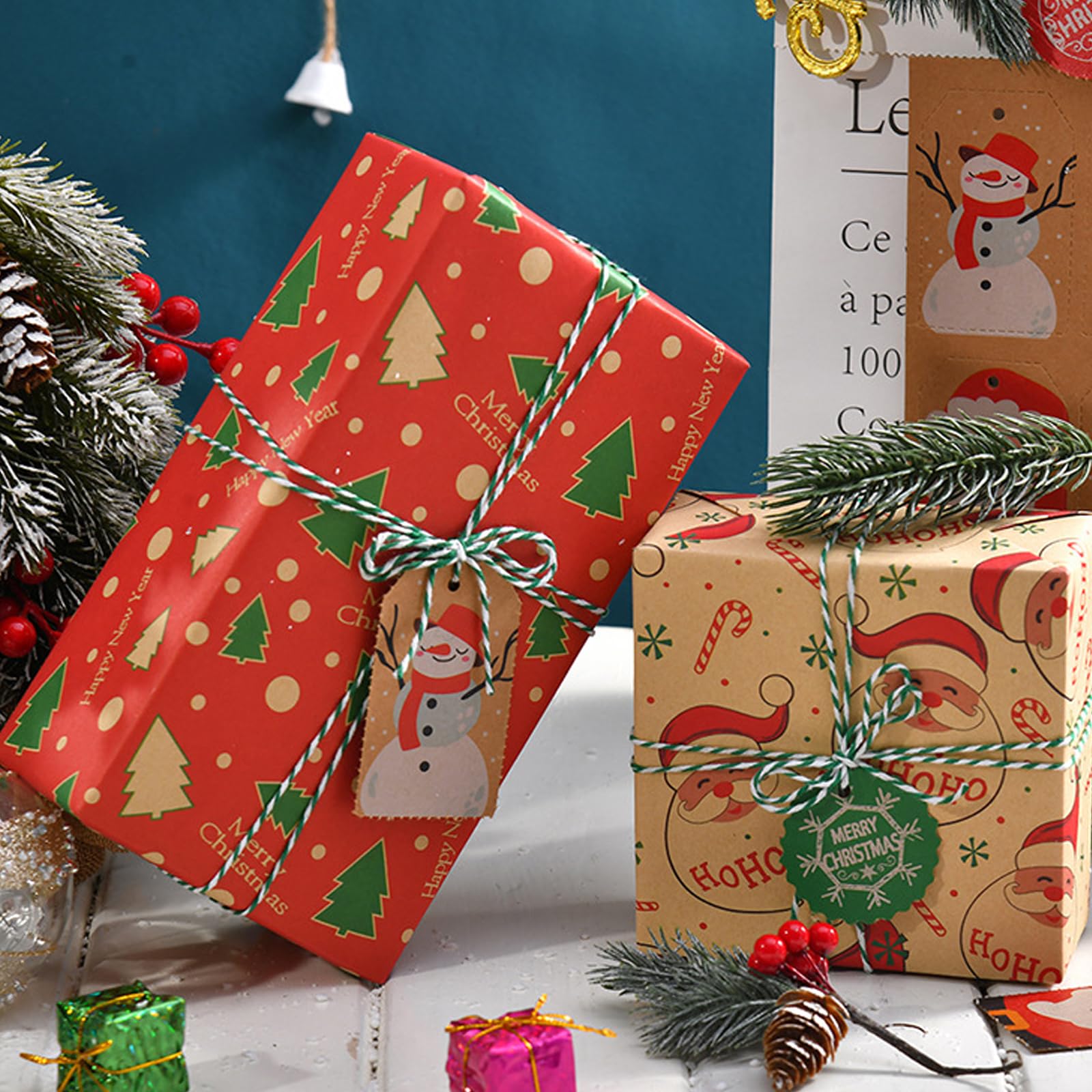 Carta Regalo Per Bambini Con Disegni Anime - 5 Fogli 75x51 Cm, Spessa E Durevole, Per Compleanni E Natale