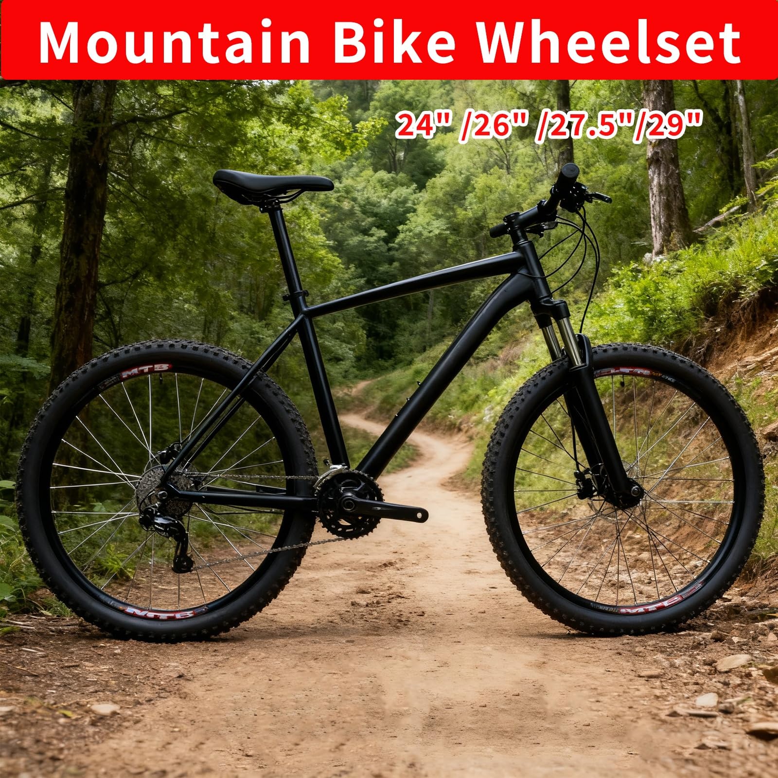 Juego De Ruedas Delanteras Y Traseras Bicicleta De Montaña 24/26/27,5/29 Pulgadas Freno De Disco Llanta De Aleación De Aluminio Liberación Rápida Cassette 7 A 11 Velocidades