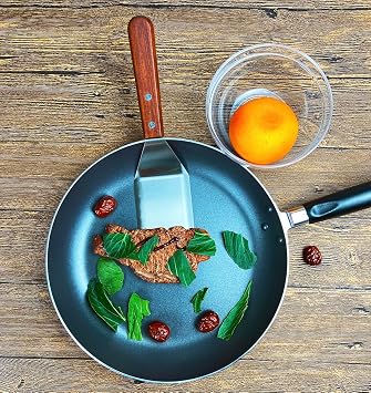 KLAQQED Metal Spatula for Cast Iron Skillet Grill Stainless Steel Spatula for Burger, Fish Turner Griddle Spatula, Spachulas Egg Flipper, Flat Top Metal Spatula for Cooking BBQ