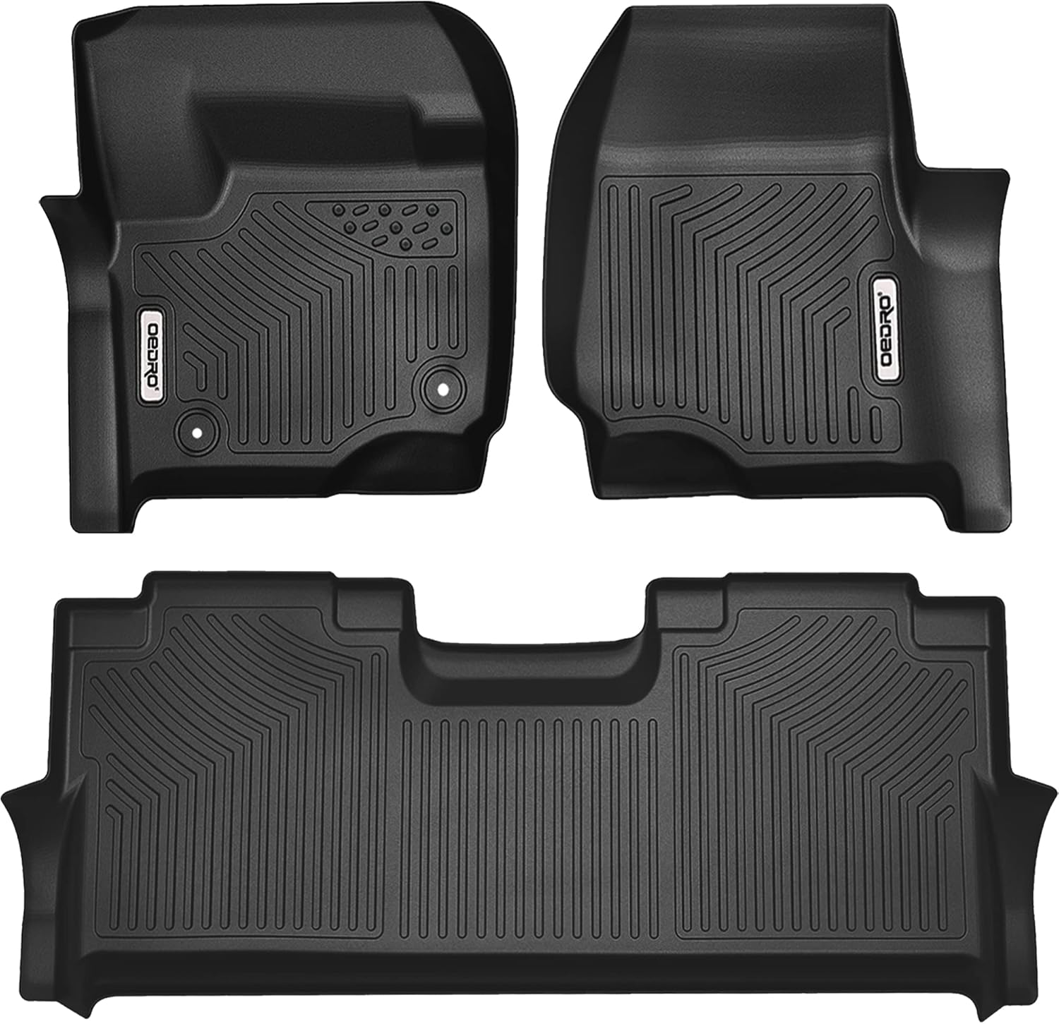 OEDRO Floor Mats Compatible for 20172022 Ford F250 / F350 Super Duty Crew Cab, Front Row
