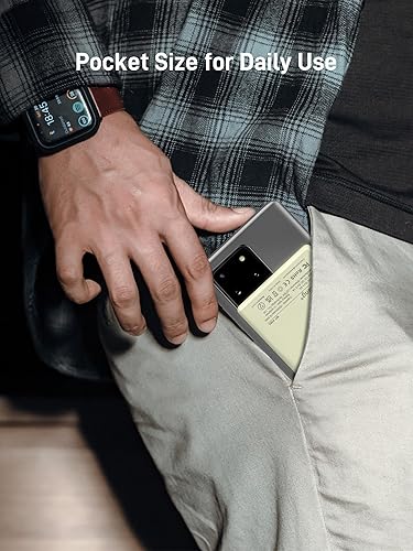 Miniatura 4 de Auskang Cargador portátil de 5000 mAh con cable tipo C integrado compatible con iPhone15, Samsung, Google, teléfonos Android, etc. Beige