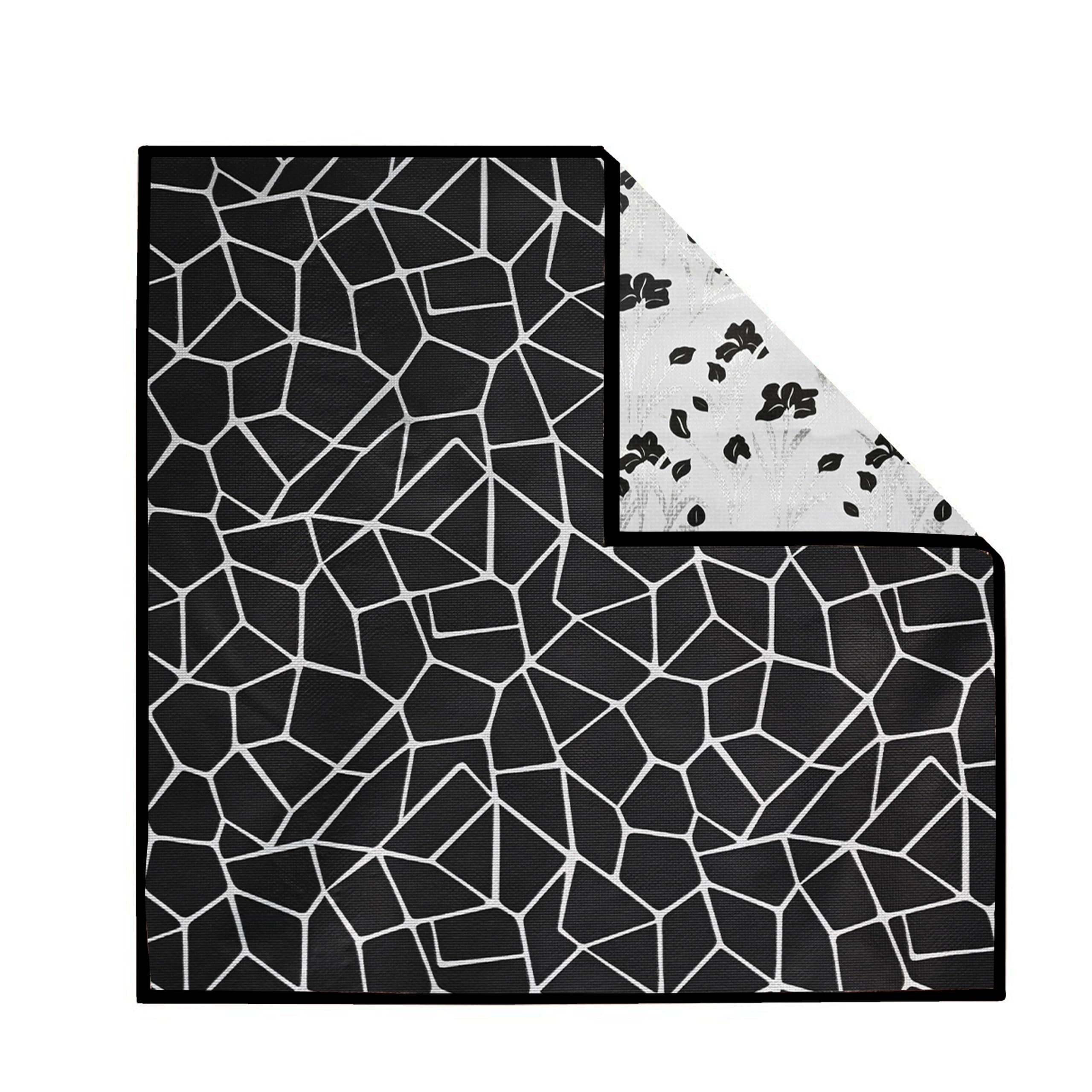 Star Weaves Waterproof Bed Server/Food Mat/Bedsheet Protector/Reversible in 3 Layered Heavy Material(Abstract Black)/ Bed Server mat Reversible/Place Mat-image-13