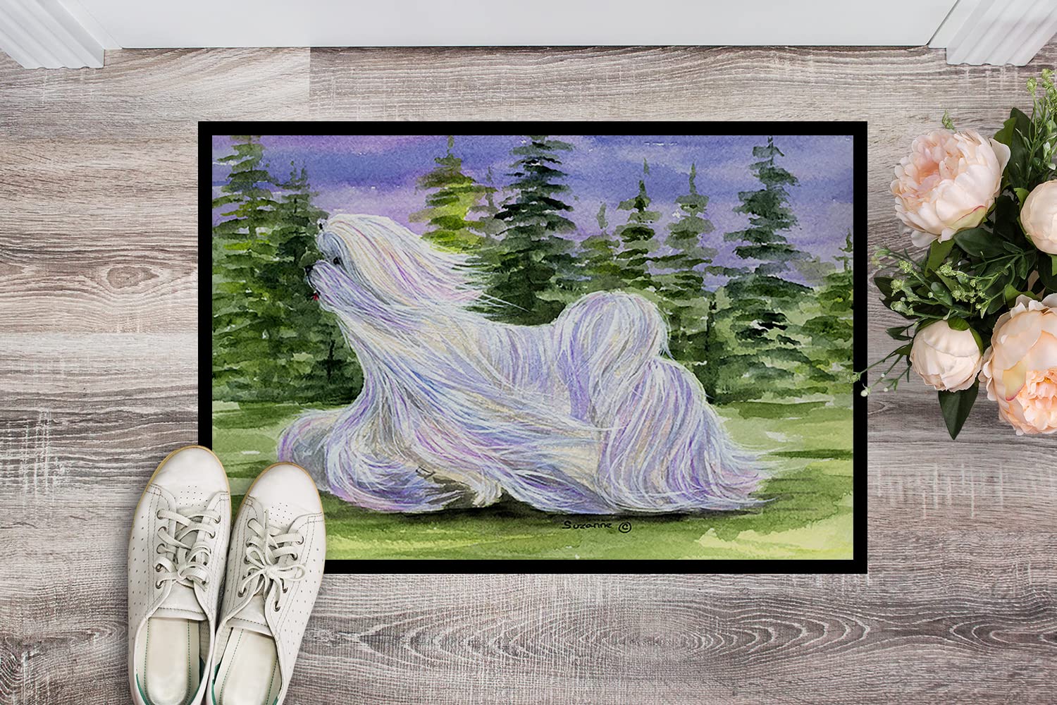 Caroline's Treasures SS8453JMAT Maltesische Fußmatte für drinnen und draußen, 61 x 91,4 cm, Mehrfarbig