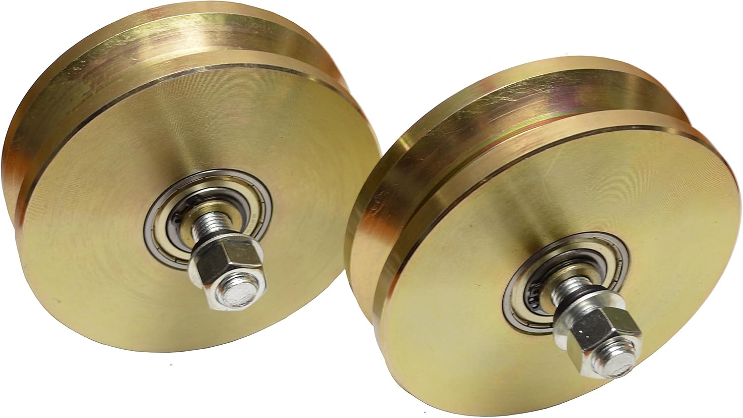 6" V Groove Wheel with Double Bearing Sliding Gate 5000 Lbs Roller Slide + Screw- 2 Pack
