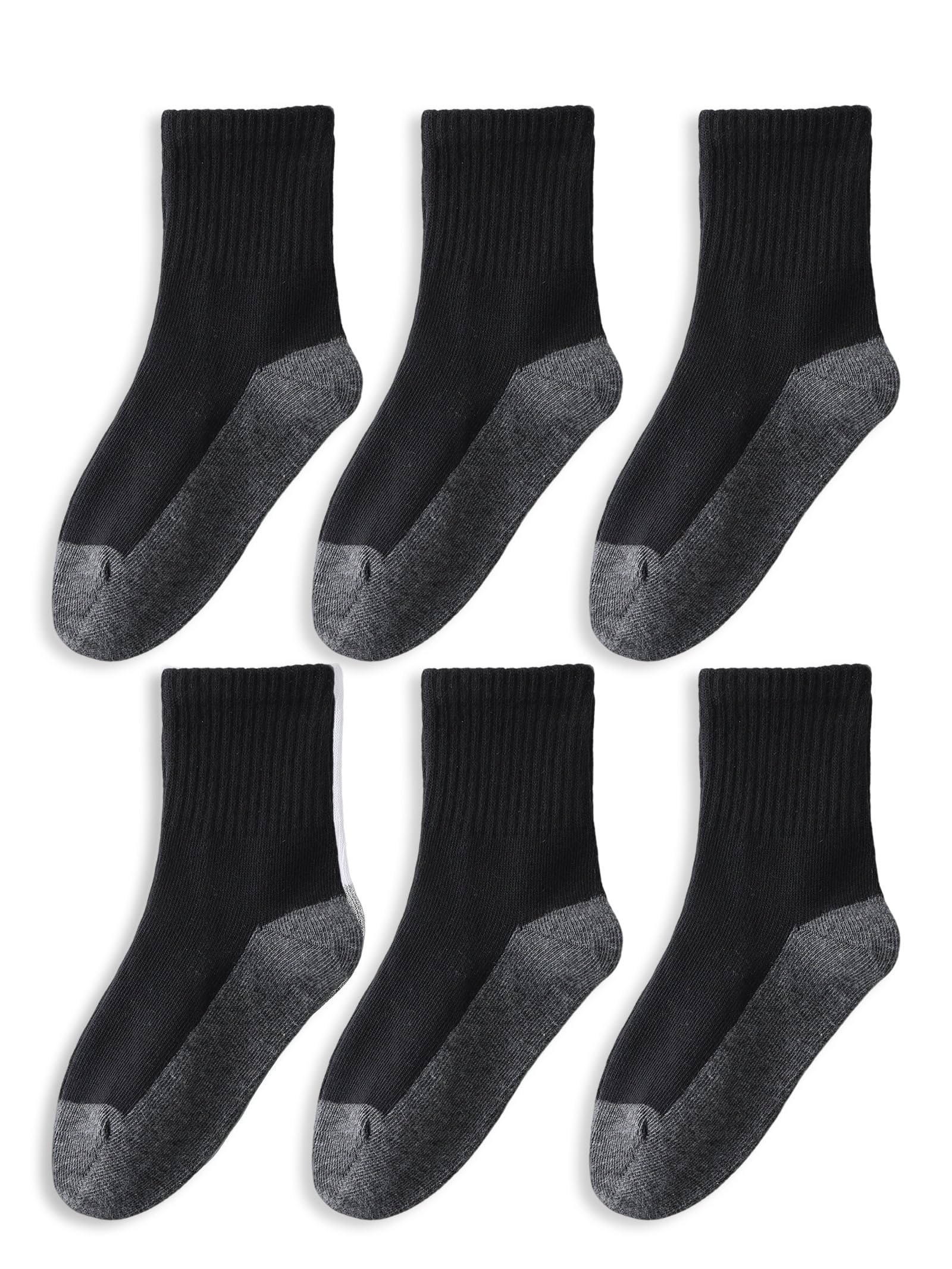 EPEIUS Kids Crew Socks Seamless Cotton Dress Socks for Boys Girls 1-15Y