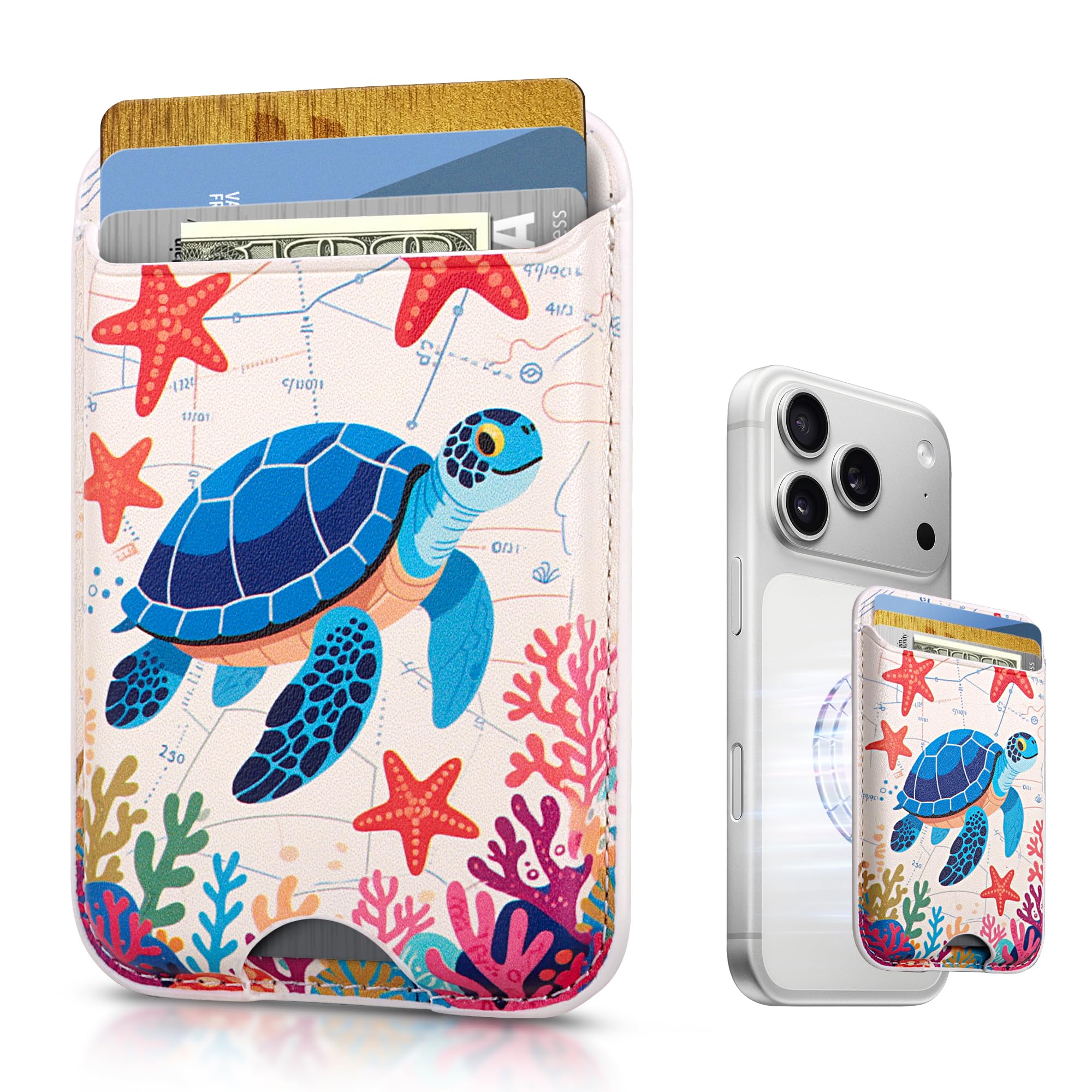 KPNEOL Magnetic Mag-safe Wallet Cell Phone Card Holder for Phone Case