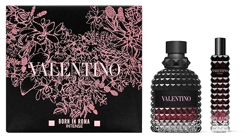 Valentino Born in Roma Uomo Intense Set (Eau de Toilette 1.7 Fl. Oz + Tamaño de viaje EDT 0.5 Fl. Oz)