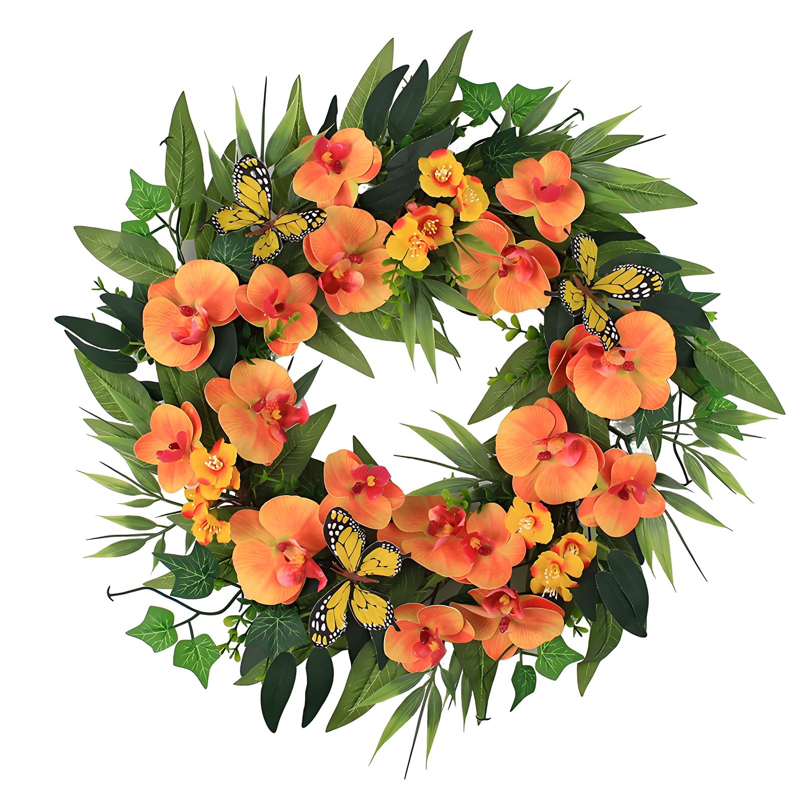 45cm Artificial Flower Wreath Realistic for Garden Valentines Decoration Indoor and Outdoor Artificial Flower