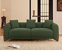 Vista 16 de Morden Fort Juego de Sofá Cloud de 2 Piezas, Juego de Sofá Moderno Sherpa Boucle con Patas de Madera, Sofás Cómodos Tapizados Minimalistas Amigables