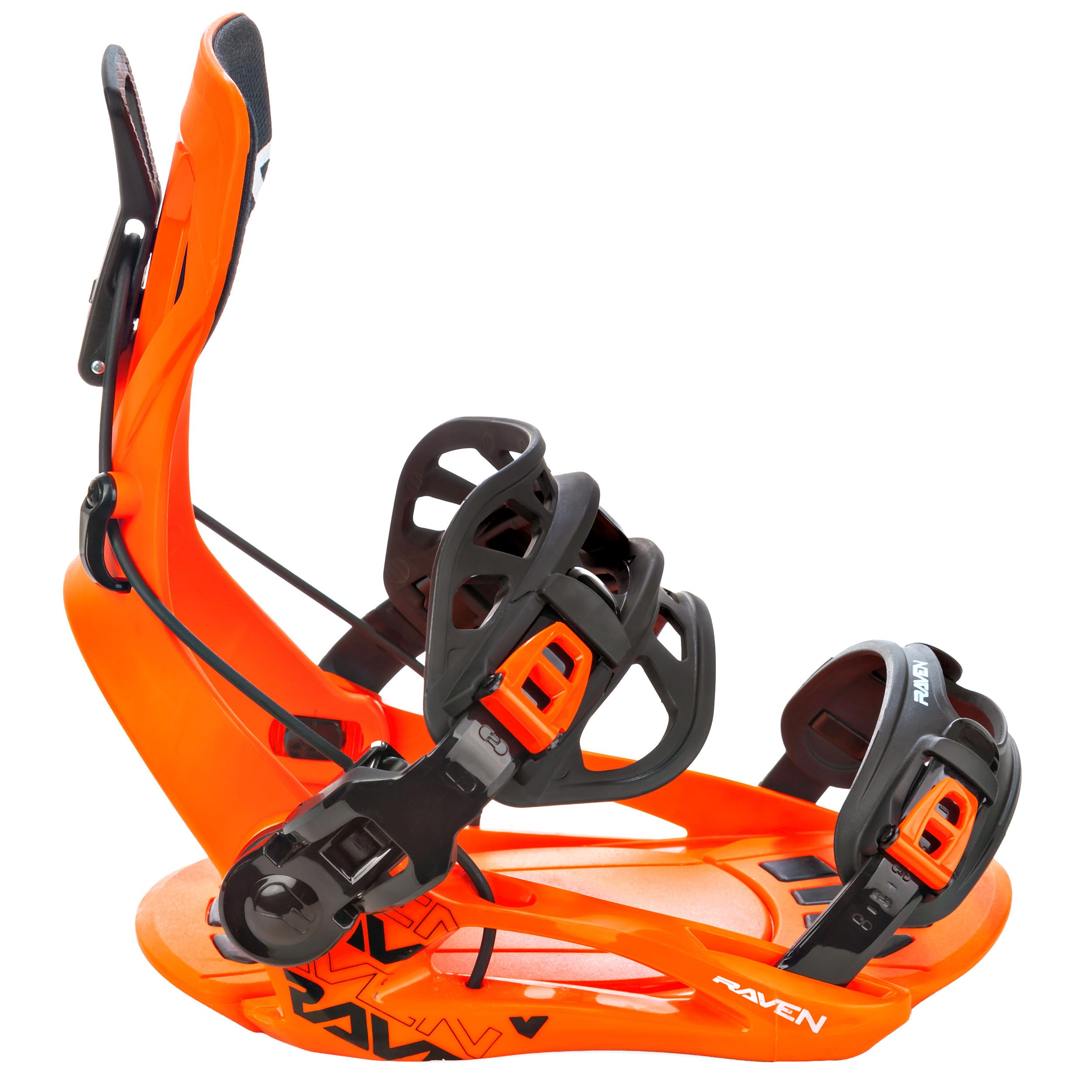 Raven Set de Snowboard: Tabla de Snowboard Barracuda Carbon Orange + Fijaciones Fastec FT360