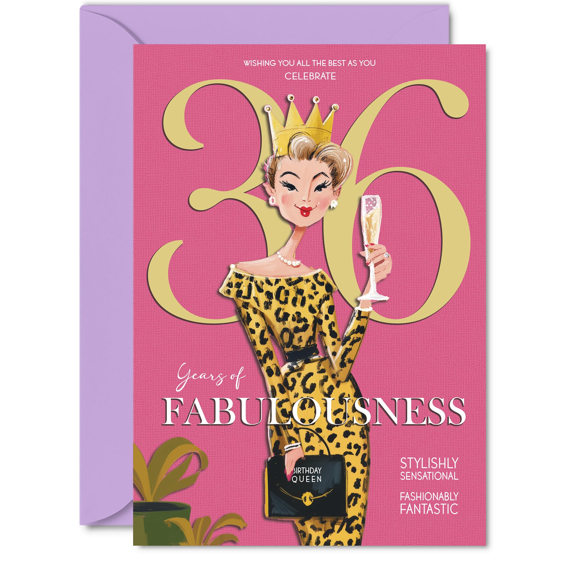 36th Birthday Cards for Women - Years Of Fabulousness - Happy Birthday Card for 36 Year Old Woman Niece Sister Daughter Cousin, A5 Bday Greeting Cards