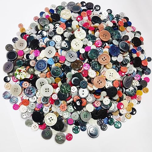 Miniatura 10 de Kovolala Botones 600  800 botones de resina de varios tamaños botones redondos para manualidades pintura manual de botones para niños